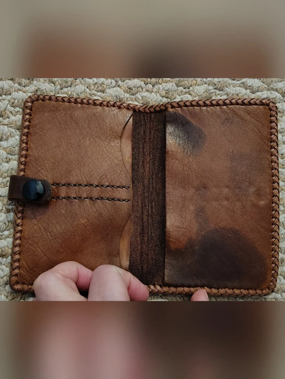 Handcrafted Brown Leather Wallet Set for Men - Rustic Card Holders & Bifold